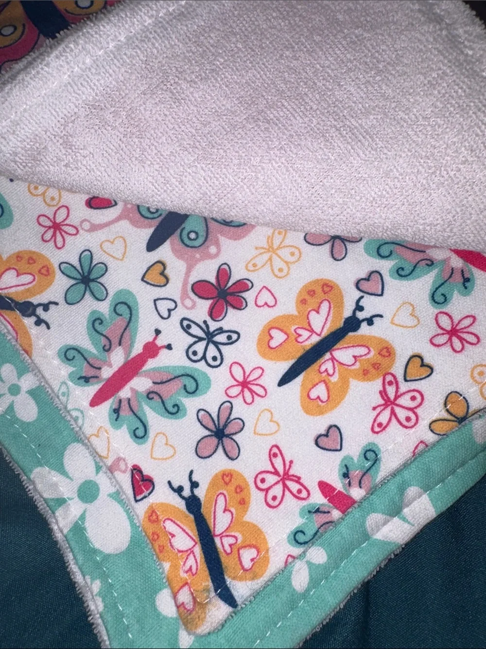 Le Bebe Favorite- Baby Girls' Pink Butterfly 🦋 & Flowers 🌺 Bandana Bibs - 4 Pack